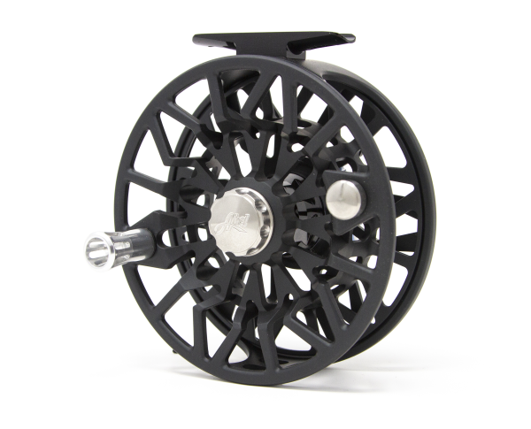Abel SDS 11/12 Fly Reel Custom Satin Slate Grey Tarpon Drag Knob Back Abel SDS 11/12 Fly Reel Custom Satin Slate Grey Tarpon Drag Knob Back